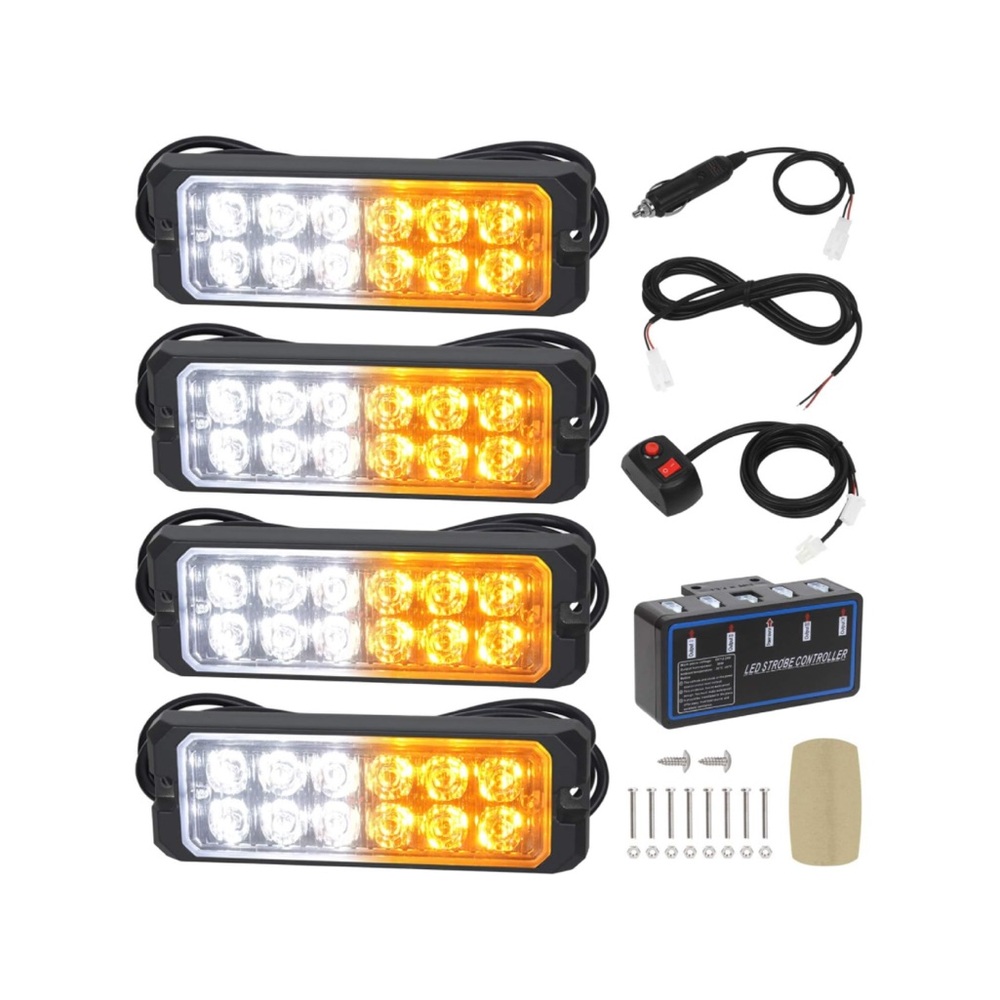 LED Strobe Light Kit in Black and Orange
